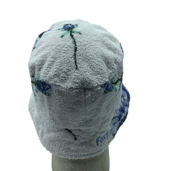 Aquarius Cocktail FOXY Floral Bucket Hat Small Terrycloth Garmentory Reversible - Picture 3 of 7